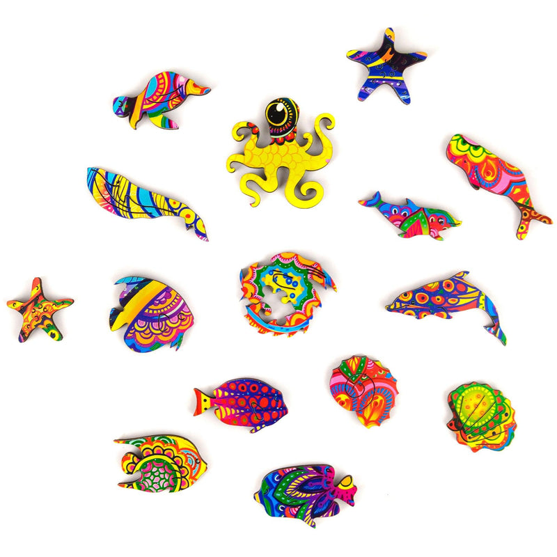 Wooden Puzzle: Shining Fish (Small/Medium) - SpectrumStore SG