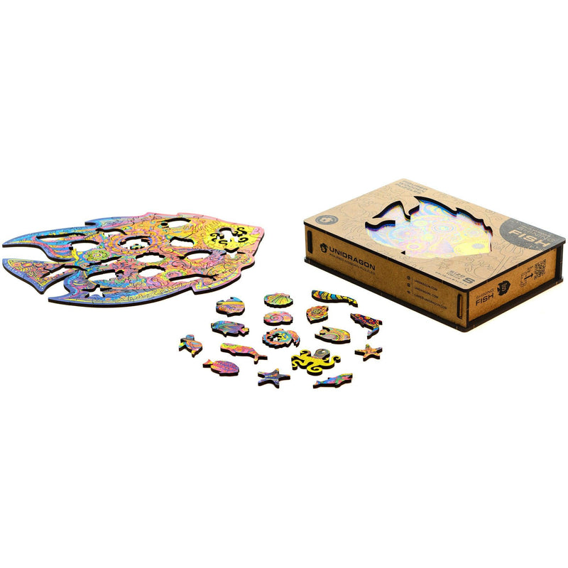 Wooden Puzzle: Shining Fish (Small/Medium) - SpectrumStore SG