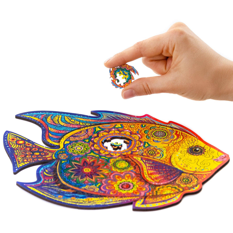 Wooden Puzzle: Shining Fish (Small/Medium) - SpectrumStore SG