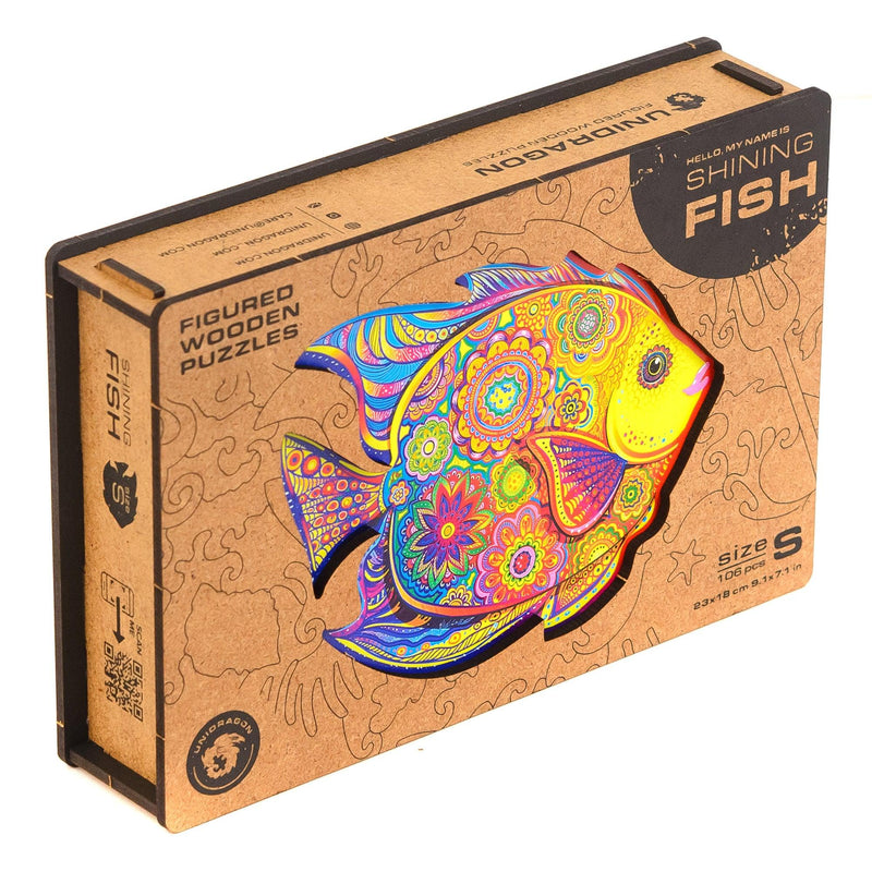 Wooden Puzzle: Shining Fish (Small/Medium) - SpectrumStore SG