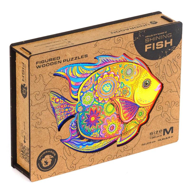 Wooden Puzzle: Shining Fish (Small/Medium) - SpectrumStore SG