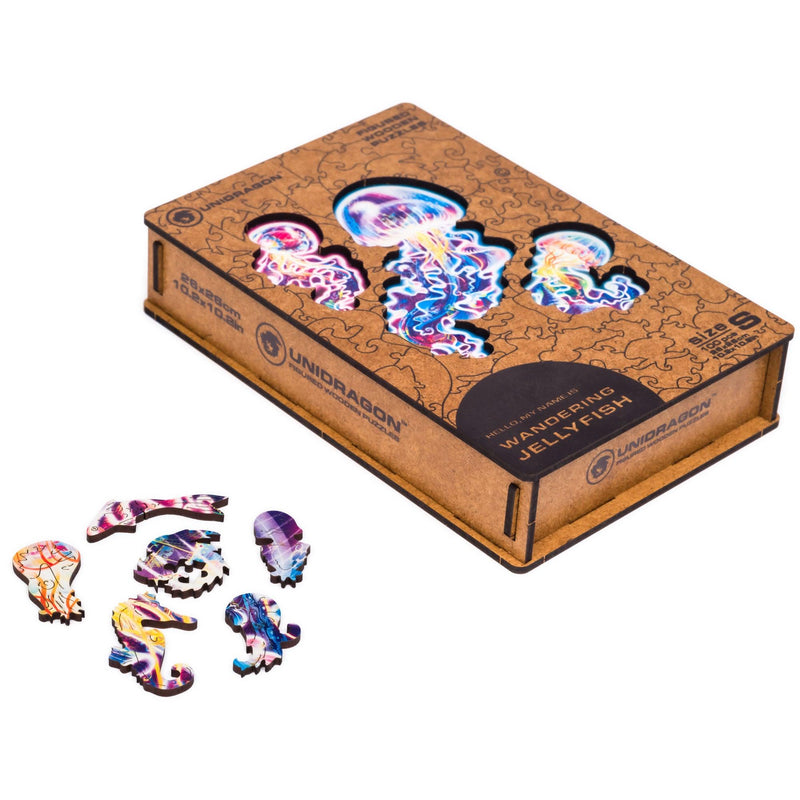 Wooden Puzzle: Wandering Jellyfish (Small/Medium) - SpectrumStore SG