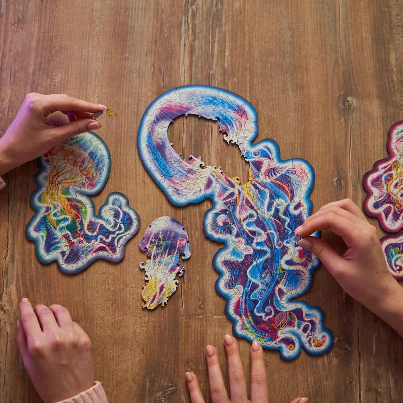 Wooden Puzzle: Wandering Jellyfish (Small/Medium) - SpectrumStore SG