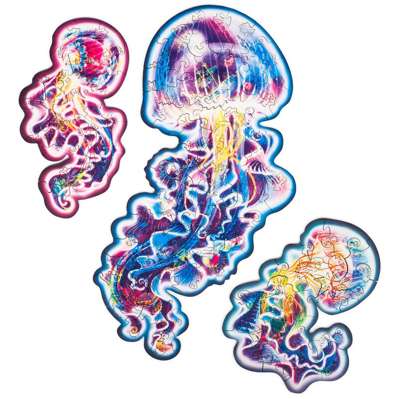 Wooden Puzzle: Wandering Jellyfish (Small/Medium) - SpectrumStore SG