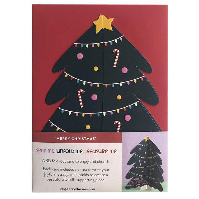 Xmas: Christmas Tree 3D Fold-out Card - SpectrumStore SG