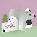 Xmas: Polar Bear 3D Fold-out Card - SpectrumStore SG